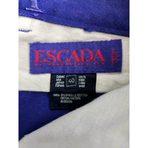 Vtg ESCADA Purple High Waist Ankle Jeans w/ Beaded Pocket sz 40 IT / 28 Usa - Picture 6 of 10